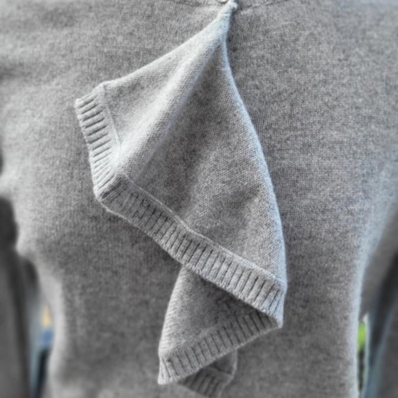 SUTTON STUDIO SZ L CASHMERE BUTTON UP SWEATER - Picture 3 of 4